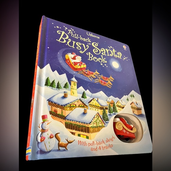 Usborne Pull-Back Busy Santa Book with Sleigh Cart Like New, used once - Picture 4 of 17